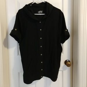 Plus Size Style & co. Hooded Jacket Top 2X